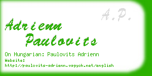 adrienn paulovits business card
